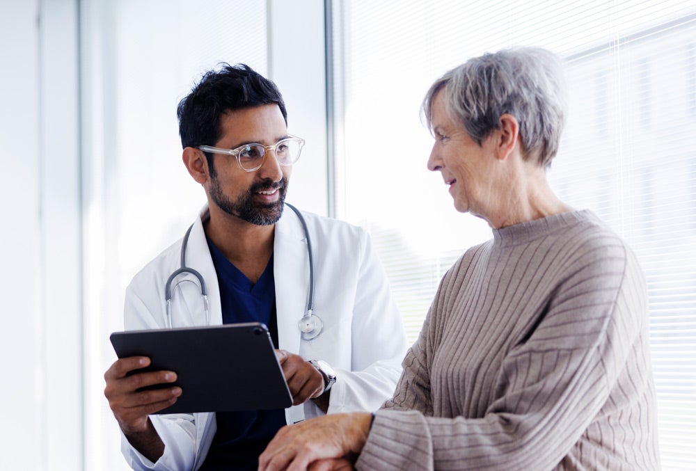 Doctor talking to a patient