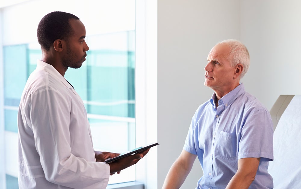 Doctor talking to a patient