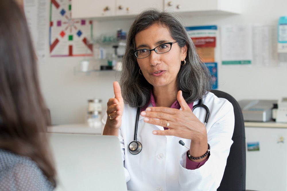Doctor talking to a patient