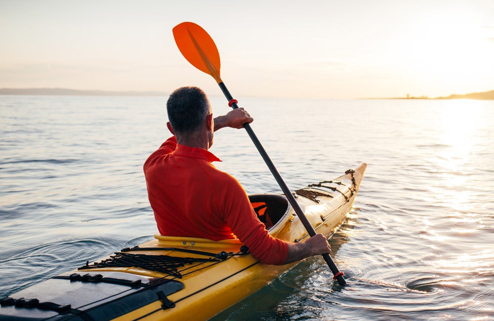 man on kayak