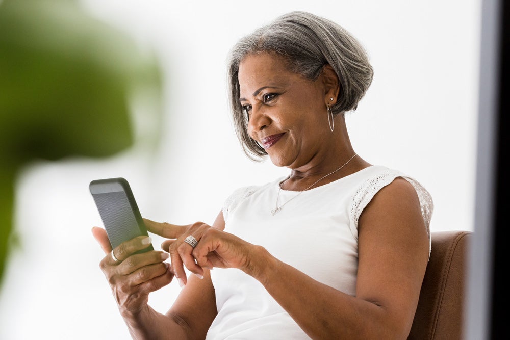 Woman on her phone